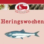 Heringswochen im Landgasthof Frettwurst eine gezeichneter Hering und dem Logo vom Landgasthof