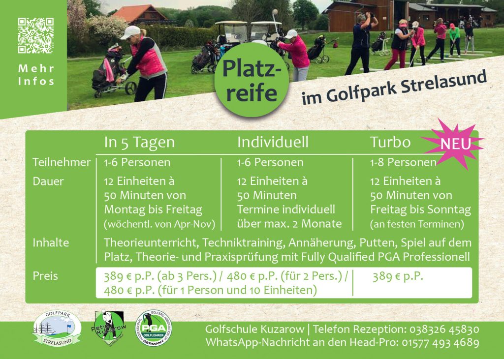 Menschen beim Abschlag golfen, Platzreife