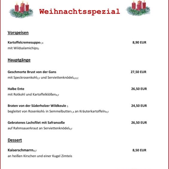 Weihnachtsessen 2024