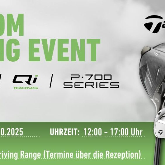 Verschiedene Golfschlaeger Koepfe mit technischen Daten