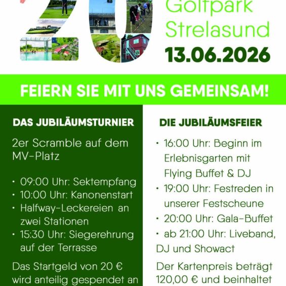 20 Jahre Jubiläum im Golfpark Strelasund