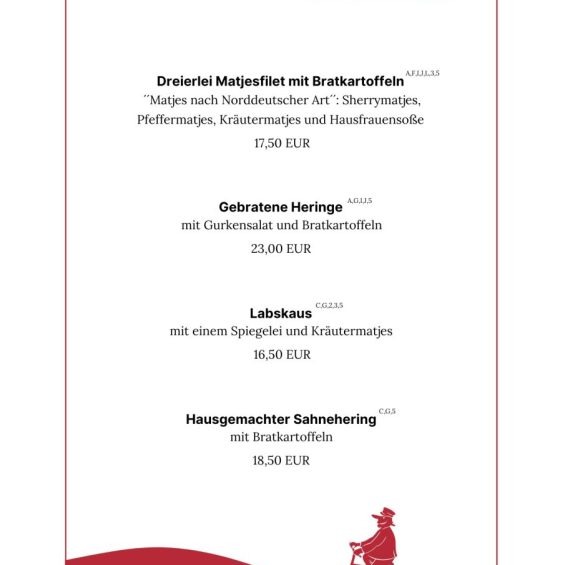 Aktionskarte Hering & Matjes - Eine Comicfigur mit Hutsitzt auf einem Fahrrad und fährt einen Huegel hoch