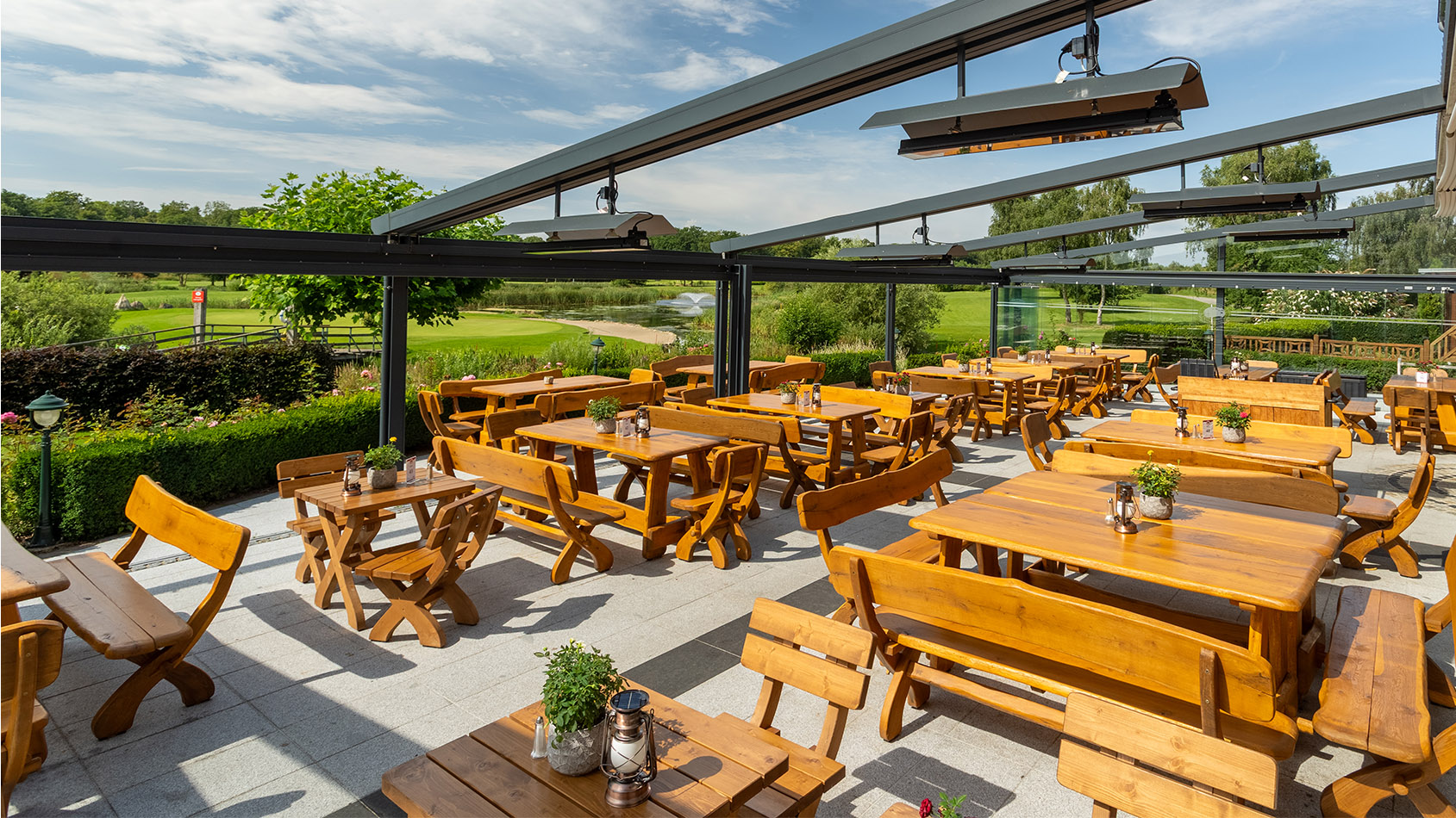 Landgasthof Frettwurst 9 Landgasthof Terrasse Dach offen