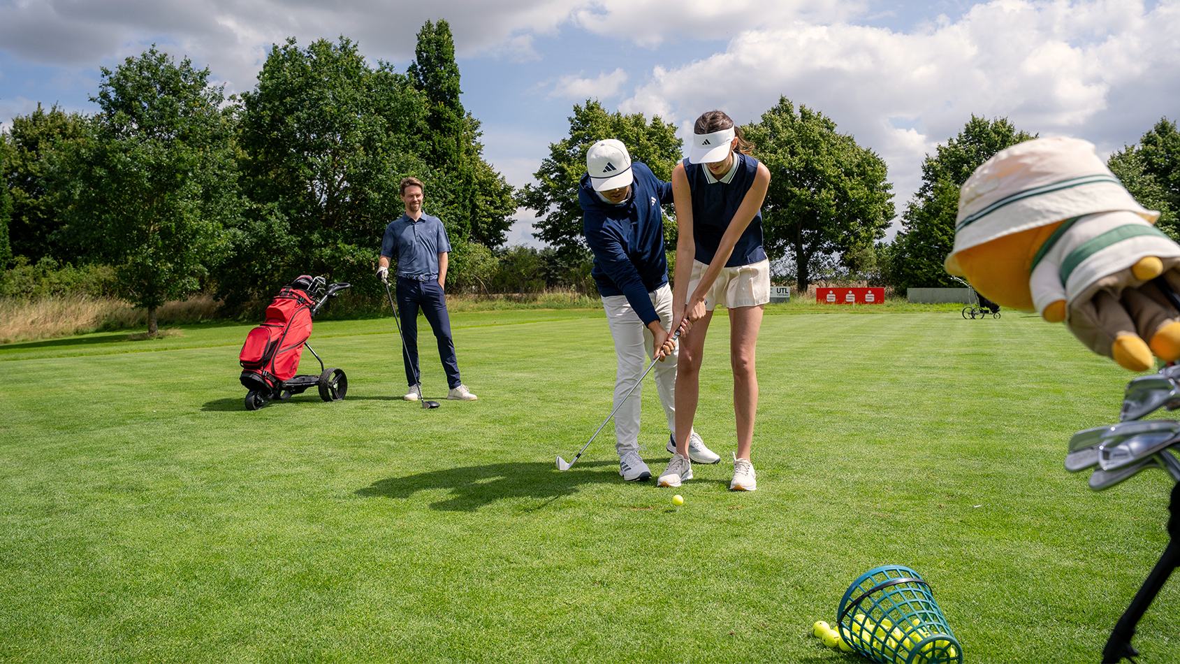 Handicap Verbesserungskurs 9 Slider Paar im Training mit Long