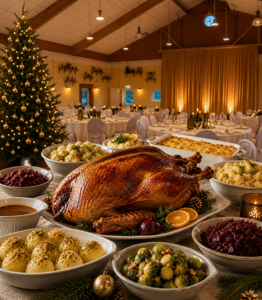 Weihnachtsbuffet in Rademachers Festscheune, Golfpark Strelasund