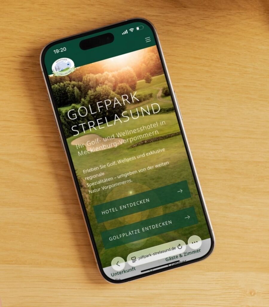neue website golfpark strelaund
