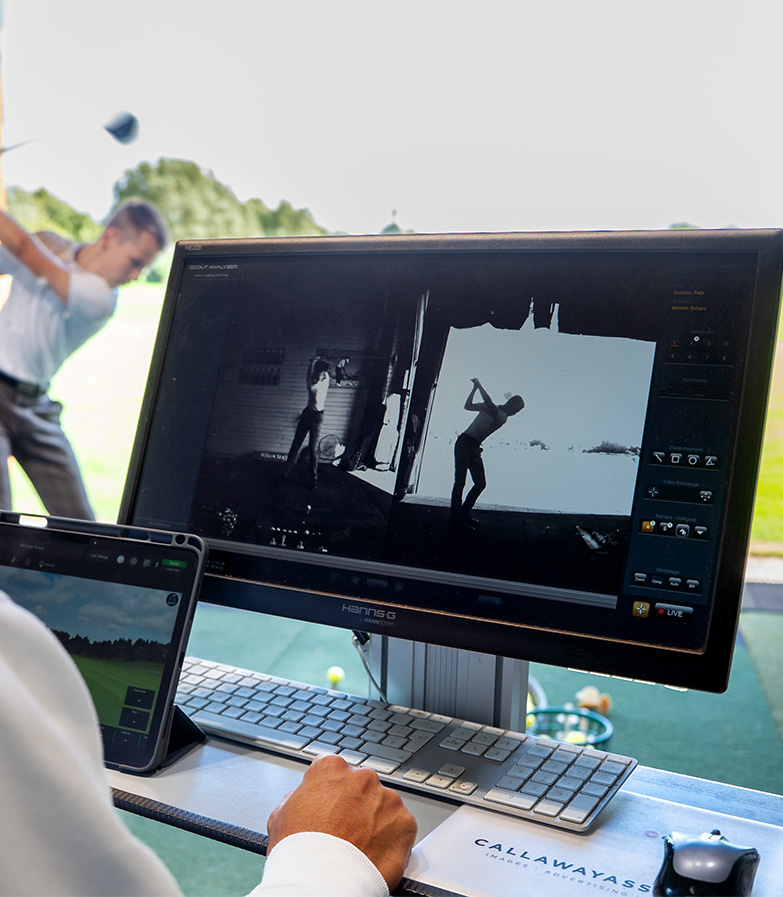Golftrainerstunden-Analysemöglichkeiten Scope Hütte